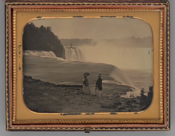 Untitled (Couple Standing next to Niagara Falls)