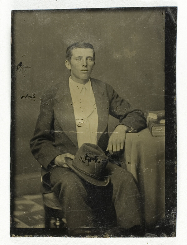 Untitled (Portrait of Seated Man with Hat in Lap)