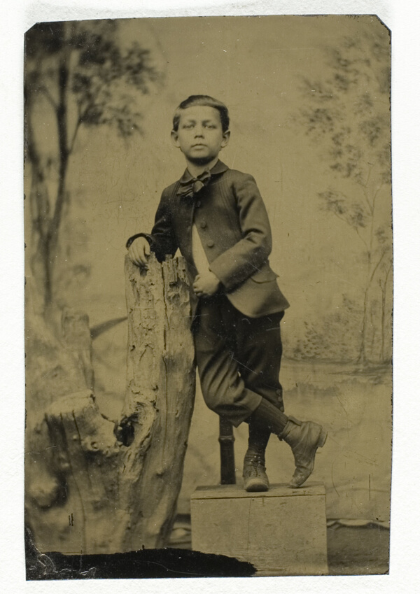 Untitled (Portrait of Boy Leaning)