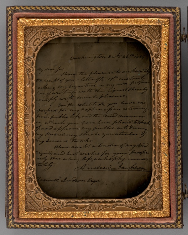 Untitled (Letter from Andrew Jackson, Washington, December 26, 1836)