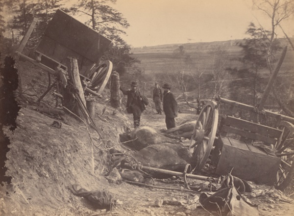Scene of Battle, Fredericksburg, Virginia [Caissons Destroyed by Federal Shells]