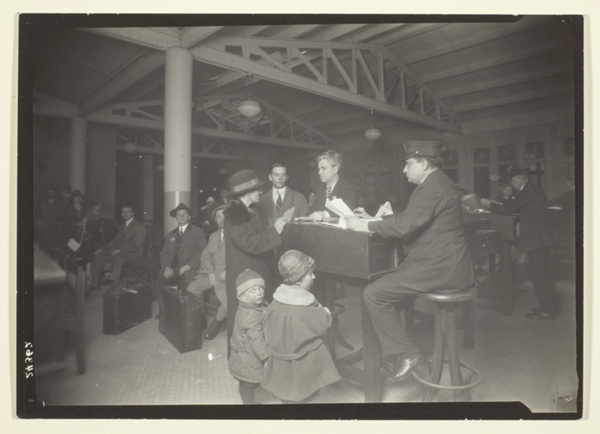 German Family, Interpreter and Recorder at Ellis Island