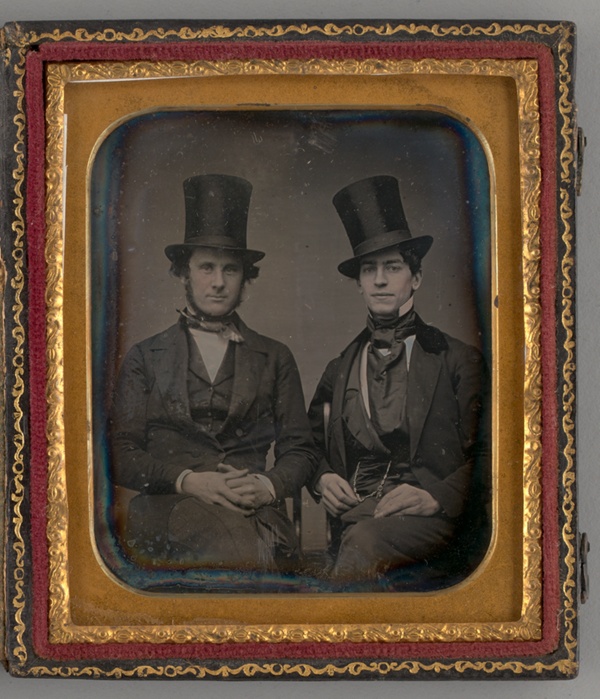 Untitled (Portrait of Two Men with Top Hats)