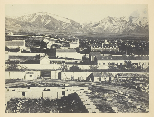 Salt Lake City, Camp Douglas and Wasatch Mountains in the Background