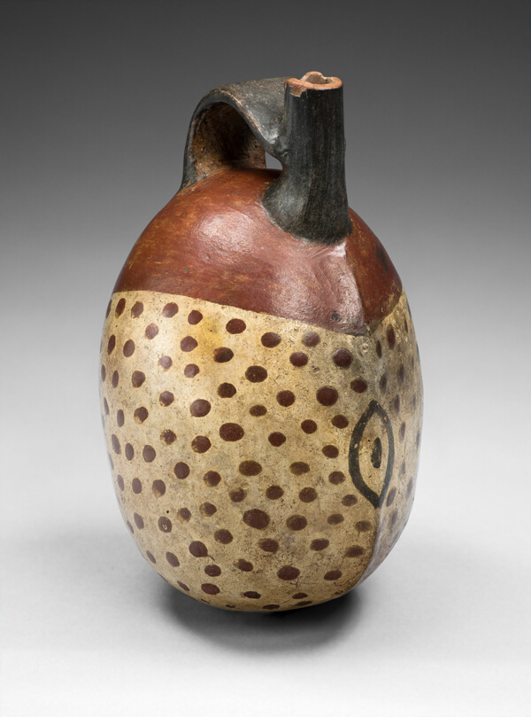Handle Spout Vessel in Form of a Seed or Bean