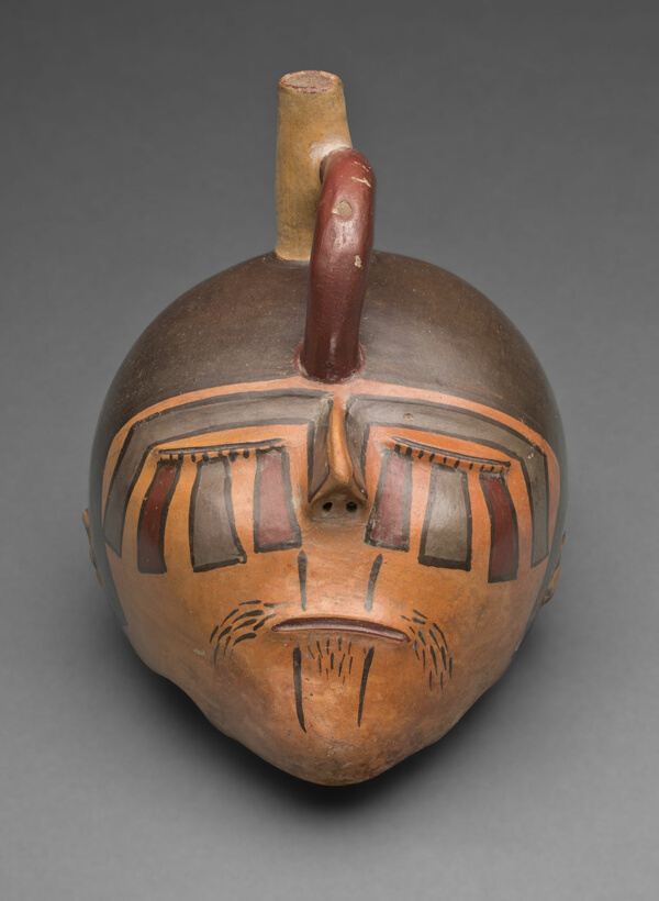 Bottle in the Form of a Severed Trophy Head