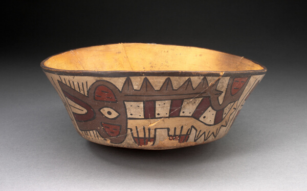 Flaring Bowl Depicting Abstract Killer Whales