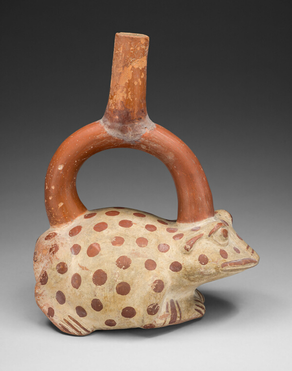Stirrup Spout Vessel in Form of a Frog