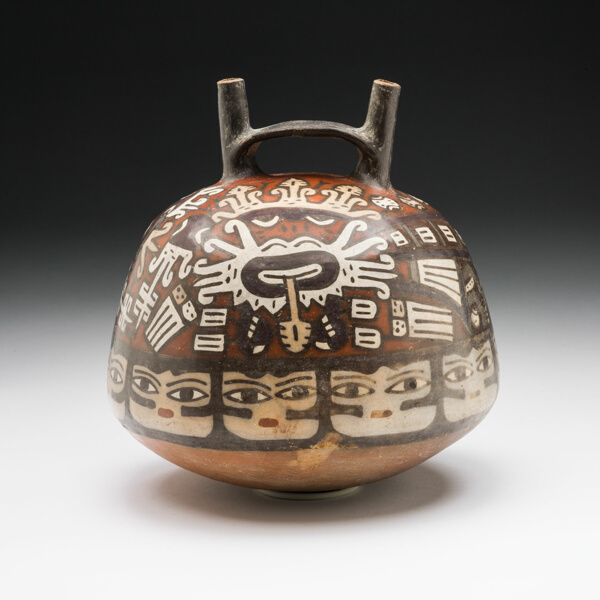 Vessel Depicting Ritual Performer Wearing a Feline Mask with a Symbolic Headdress Trailer