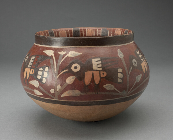 Bowl Depicting Birds and Flowers