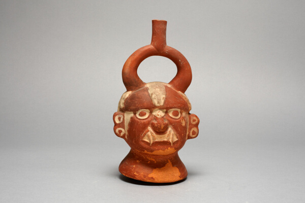 Stirrup Vessel in the Form of the Head, Possibly Ai-Apec