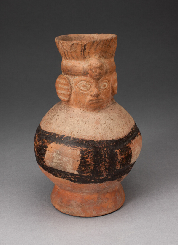 Jar in the Form of an Abstract Figure with Modeled Head