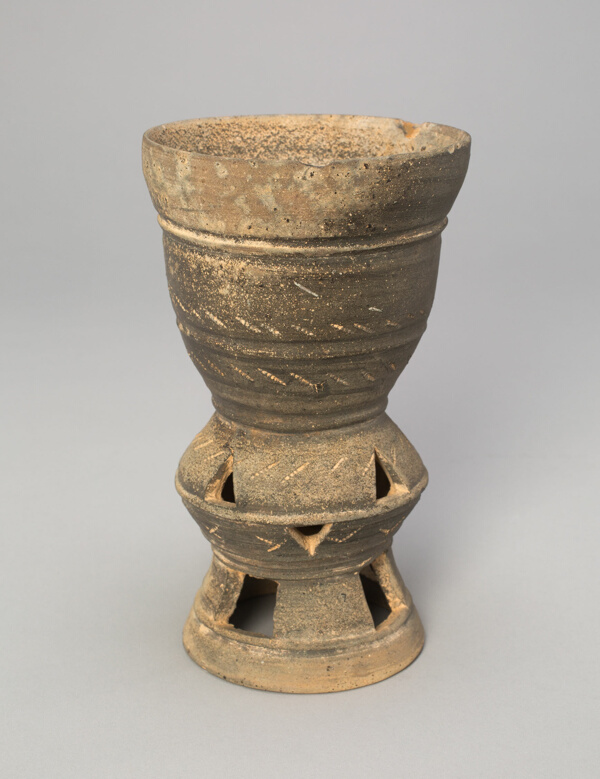 Cup with Interior Rattle and Incised and Openwork Decoration