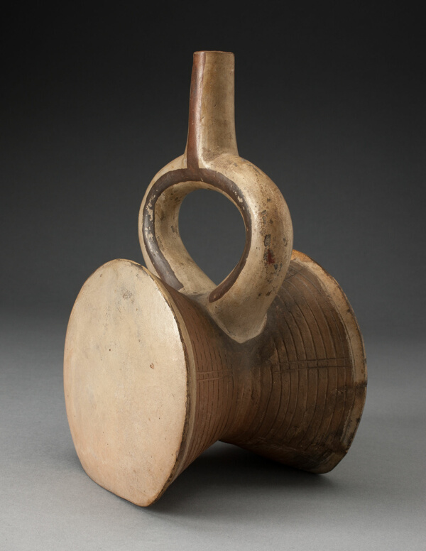 Stirrup Spout Vessel in the Form of a Drum