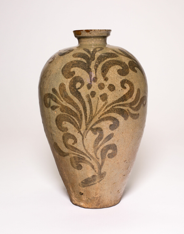 Vase with Stylized Floral Scrolls