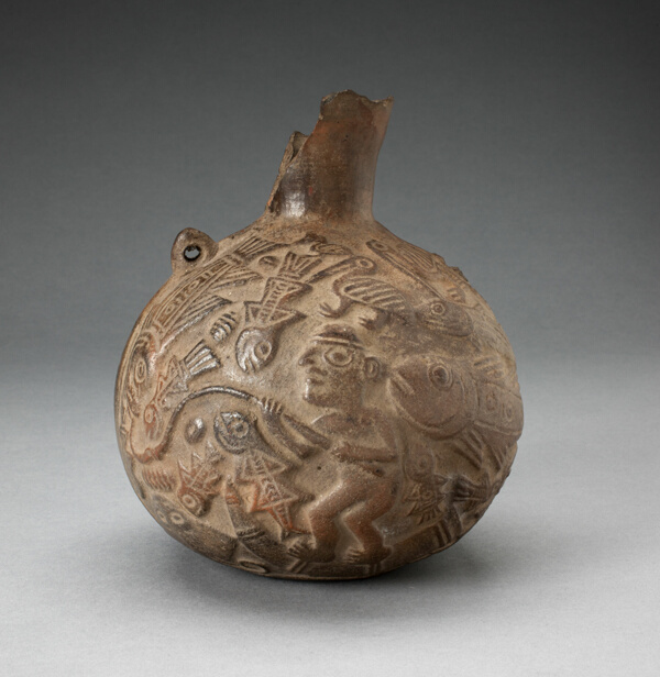Jug with Relief Depicing Fishing Scene