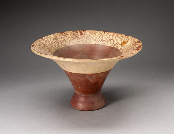 Flaring Bowl with Inner Rim Depicting Undulating Serpents