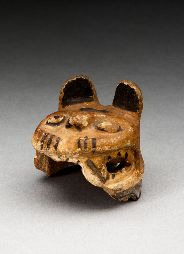 Vessel Fragment in the Form of a Feline Head