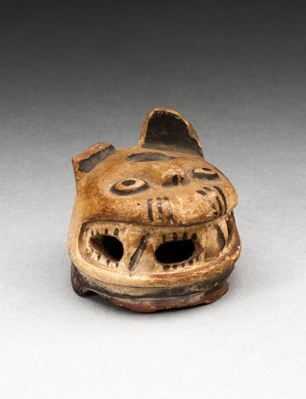Vessel Fragment in the Form of a Feline Head