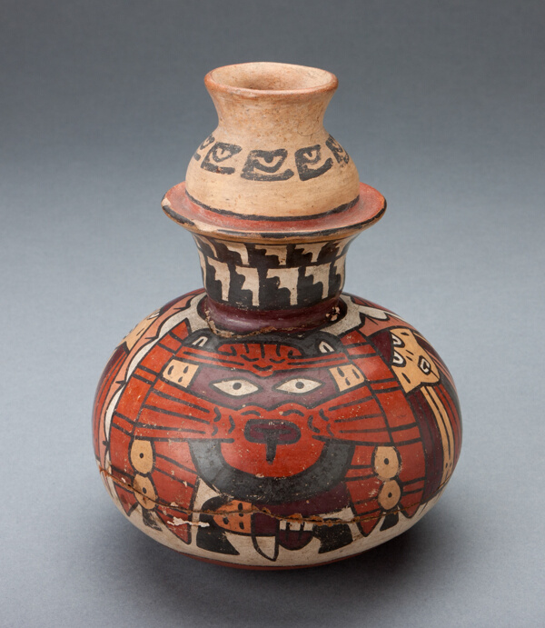 Jar with Intricate Spout Depicting a Ritual Performer
