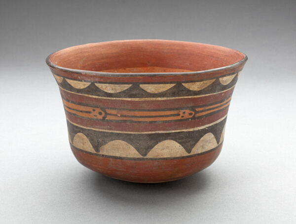 Bowl with Abstract Motif, Possibly Representing a Serpent