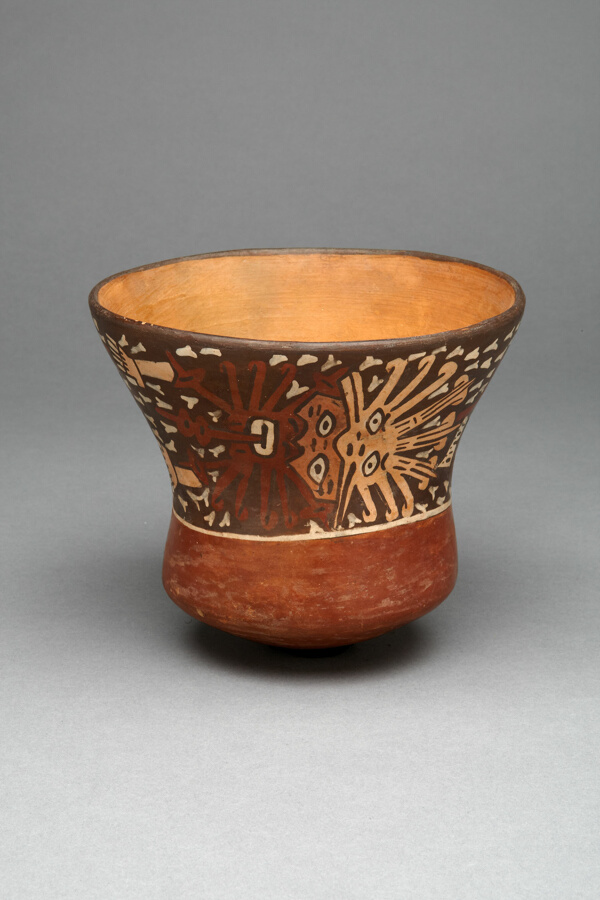 Cup Depicing Ornate Abstract Figure