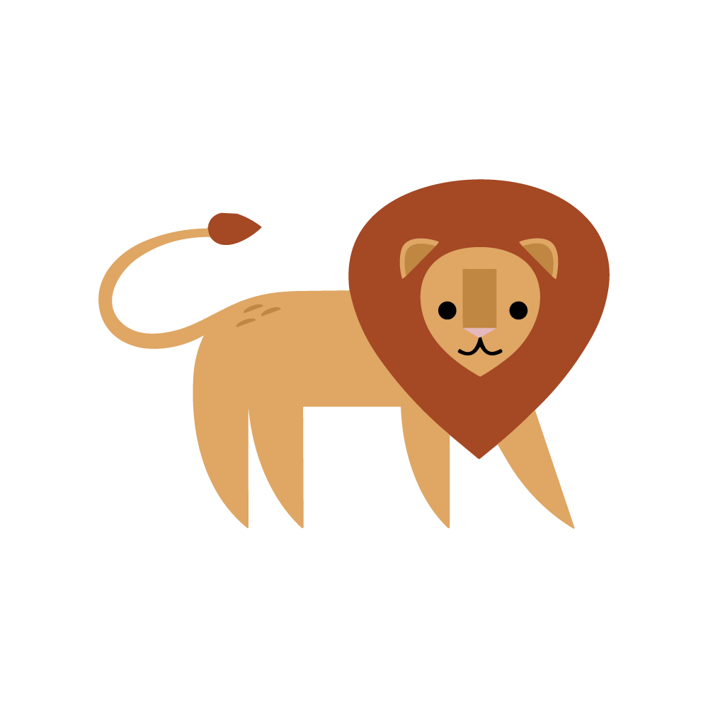 Lion Vector Clipart Illustration Graphic