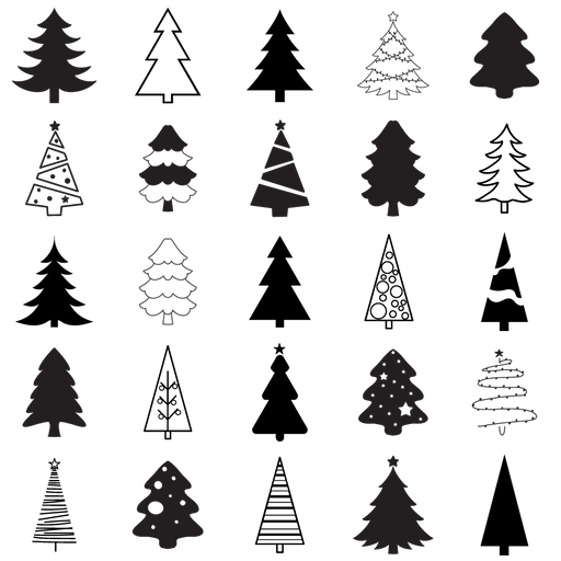 Christmas Tree Vector Set