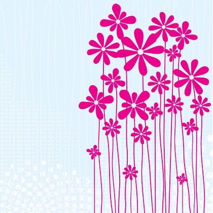 Free Flower meadow card Vector Graphic