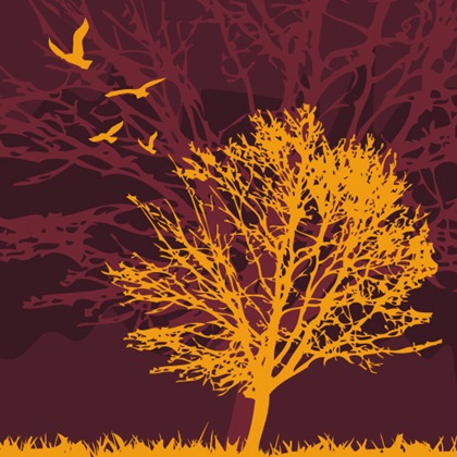 Free Tree and birds Vector Graphic