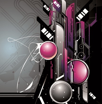 The Trend of Dynamic Science and Technology Theme Vector Graphic 3