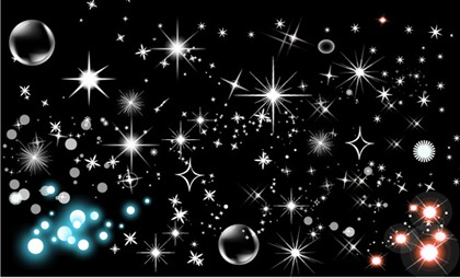 Shining star bubbles vector