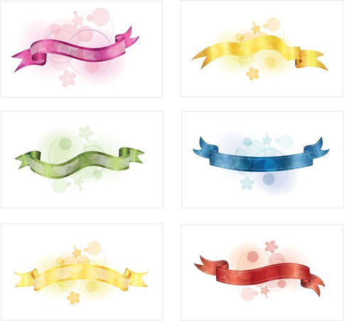 6 Free Vector Ribbons Preview