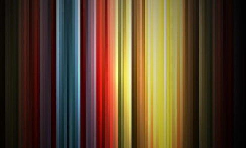 Abstract Rainbow Colors on Black Background Vector Graphic