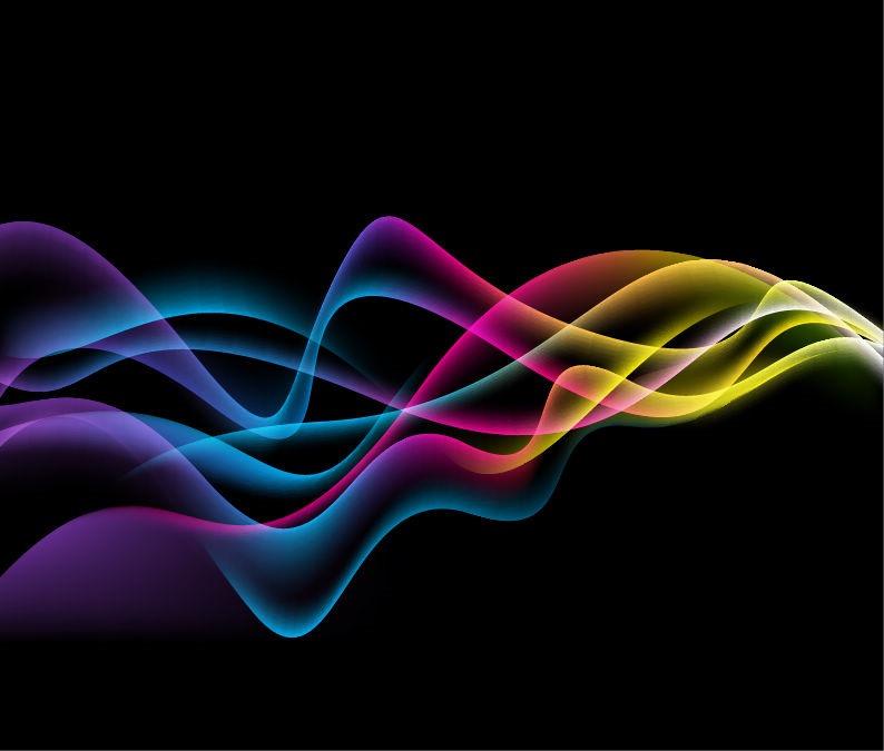 Colorful Abstract Waves on Black Background Vector Graphic | Free Vector  Graphics | All Free Web Resources for Designer - Web Design Hot!