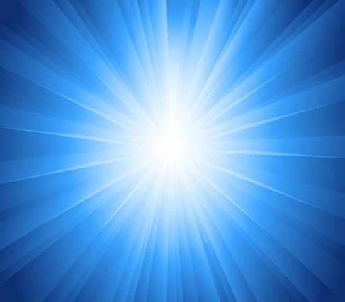 Sun Rays Blue Background Vector Illustration